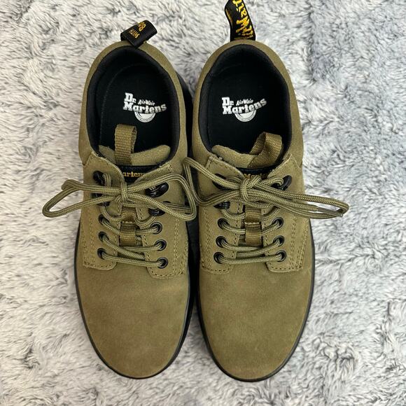 Doc Martens Reeder Olive Suede Lace Up Shoes NEW Women's 9 Men's 8 Unisex - Picture 4 of 8